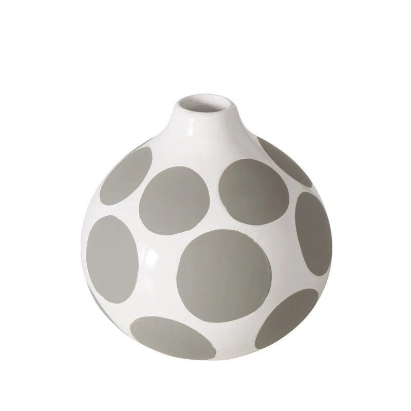 Boltze Punty Vase weiss 13,5cm