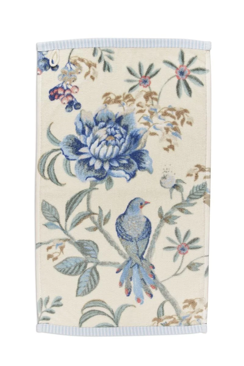 PIP STUDIO Secret Garden Gästehandtuch whiteblue 30x50cm (1 Stück)