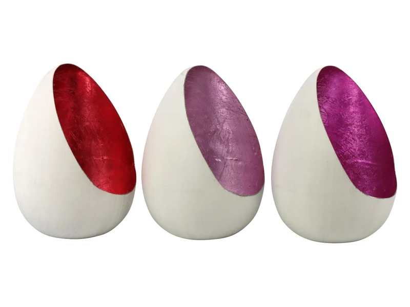 Hoff-Interieur Windlicht Shiny Eggs sortiert 1 Stück