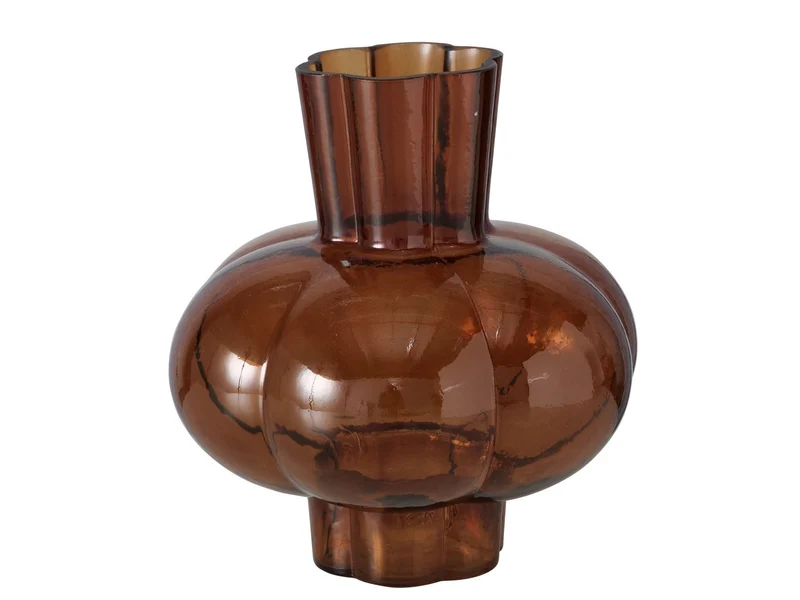 Boltze Mahoni Vase braun 20cm (1 Stück)
