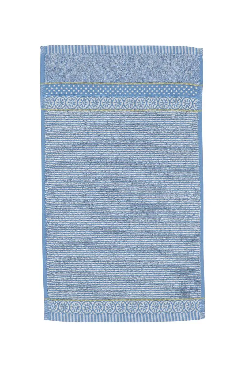 PIP STUDIO Soft Zellige Gästehandtuch blue grey 30x50cm (1 Stück)