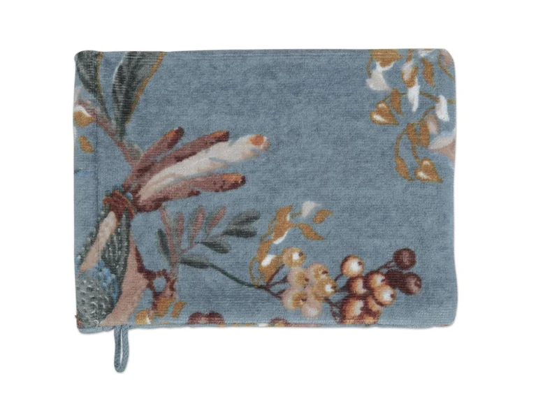 PIP STUDIO Secret Garden Waschhandschuh blue 16x22cm (1 Stück)
