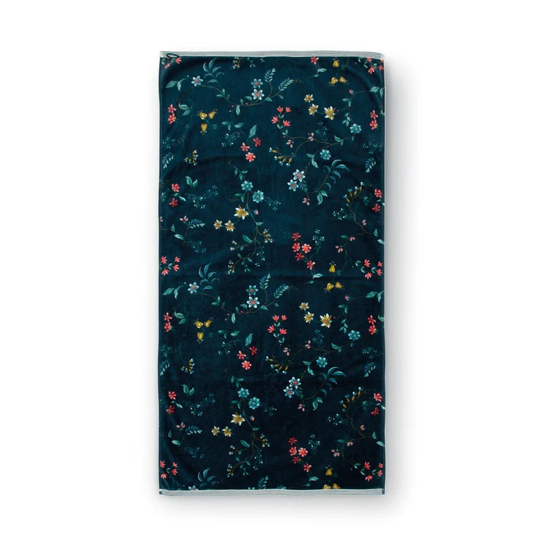 PIP STUDIO Les Fleurs Duschtuch dark blue 70x140cm (1 Stück)