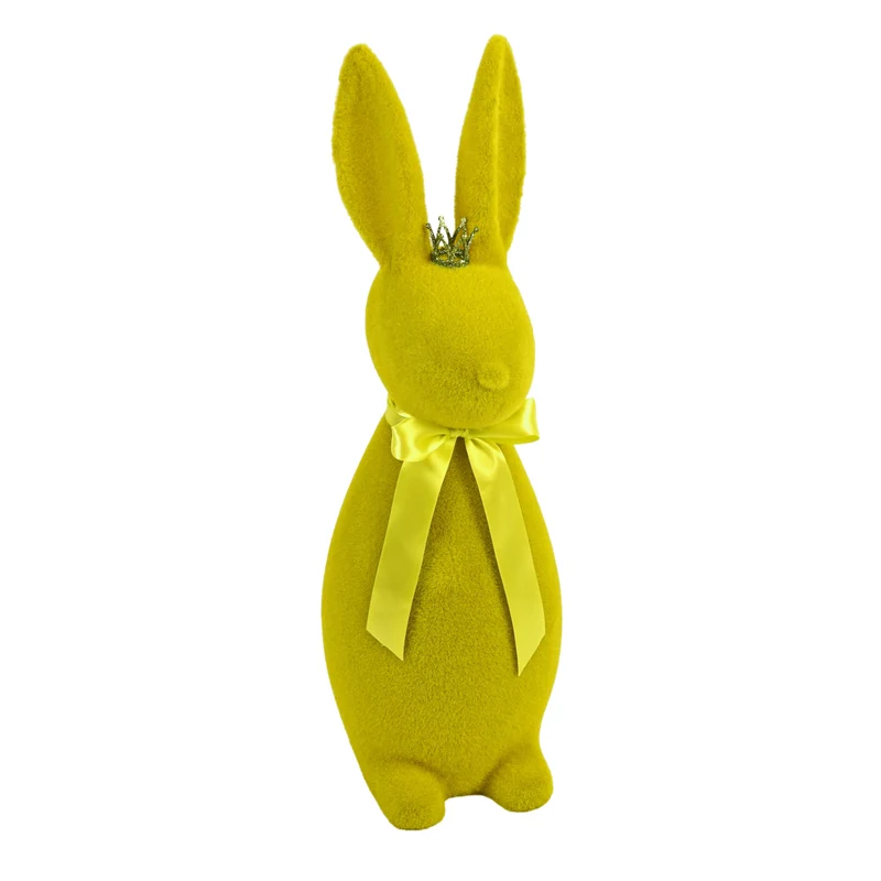 Werner Voß Hase mit Krone grün beflockt 69cm