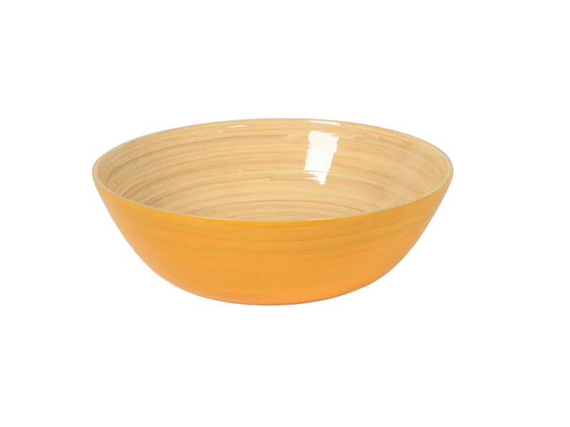 albert L. (punkt) Bambus-Schüssel flach gelb 30 x 10 cm