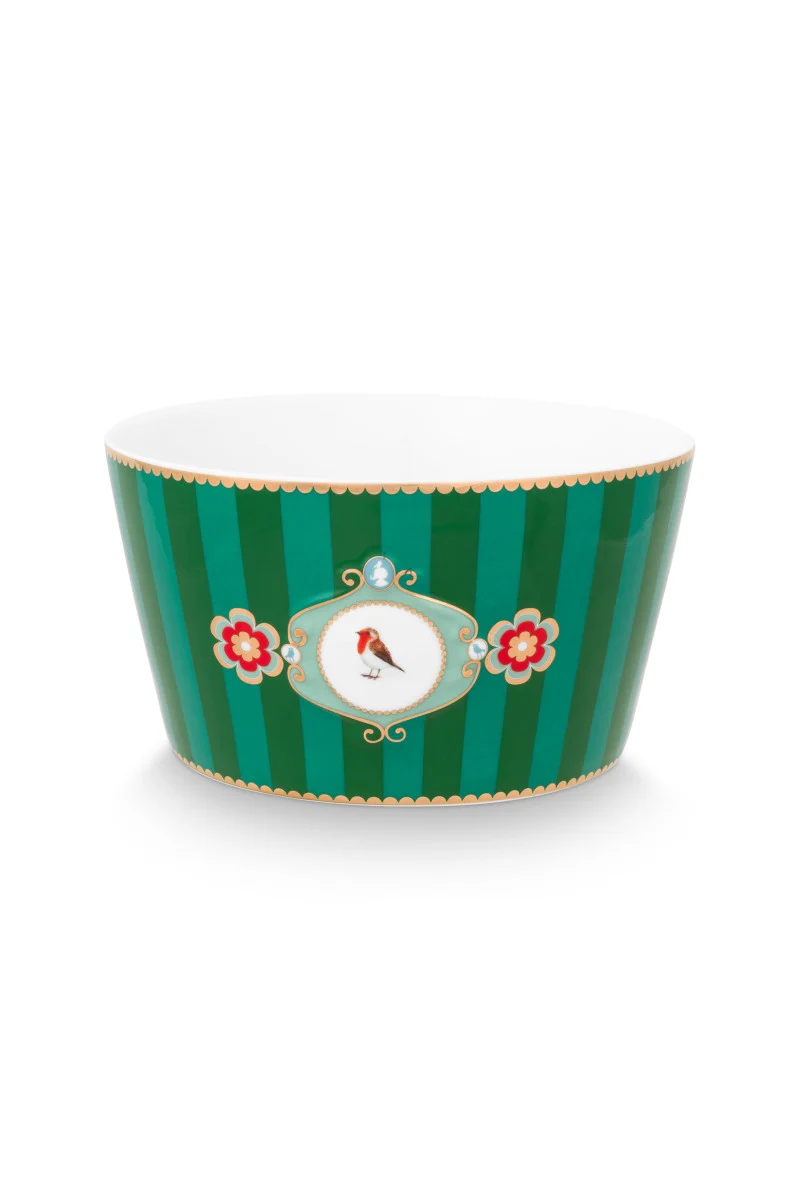 PIP STUDIO Love Birds Medaillon Bowl Stripes grün 15cm