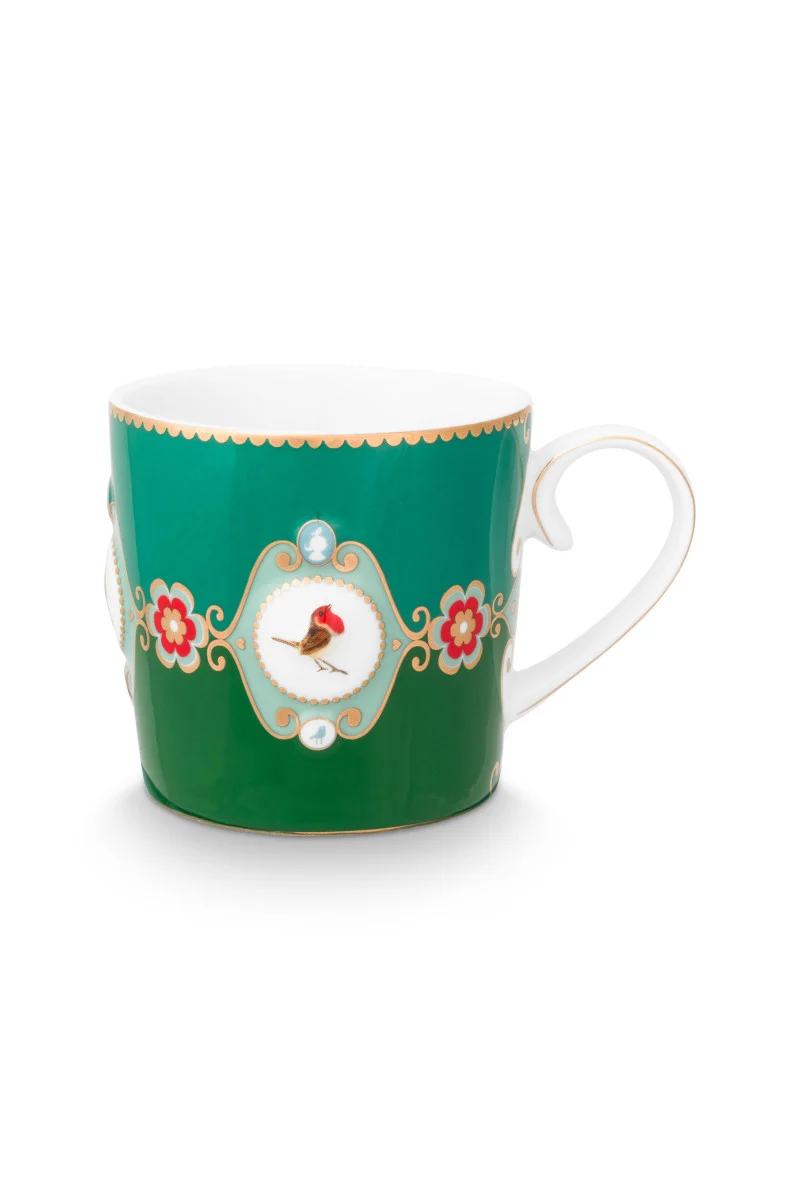 PIP STUDIO Love Birds Medaillon Tasse grün 0,15l