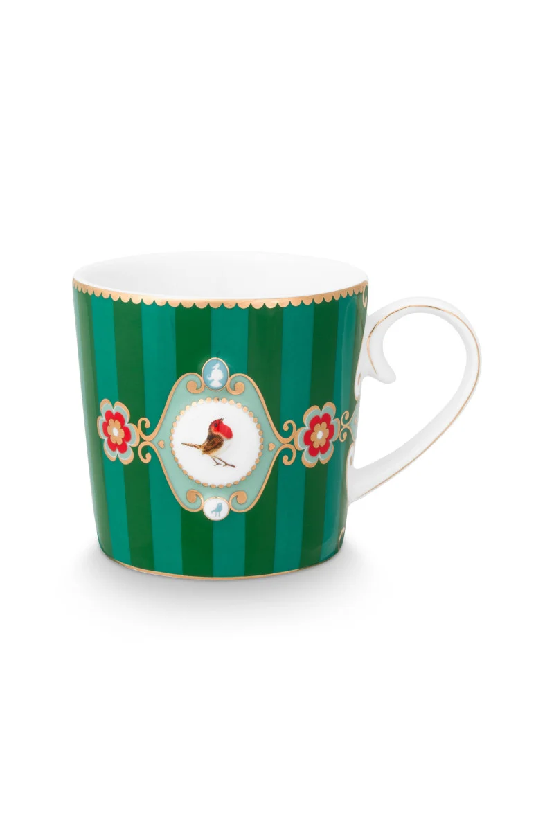 PIP STUDIO Love Birds Medaillon Tasse Stripes grün 0,15l
