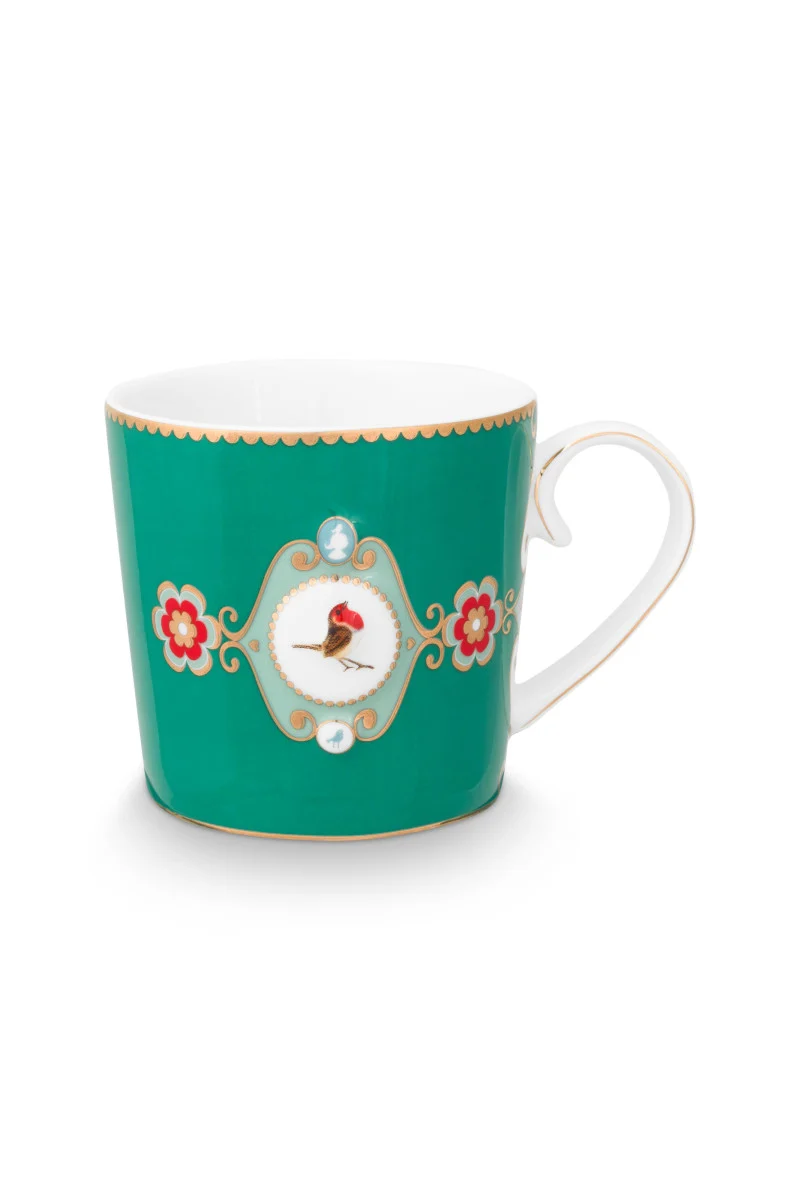 PIP STUDIO Love Birds Medaillon Tasse grün 0,15l