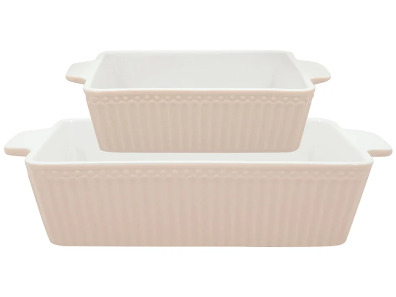 Greengate Alice Auflaufform creamy fudge small Set2