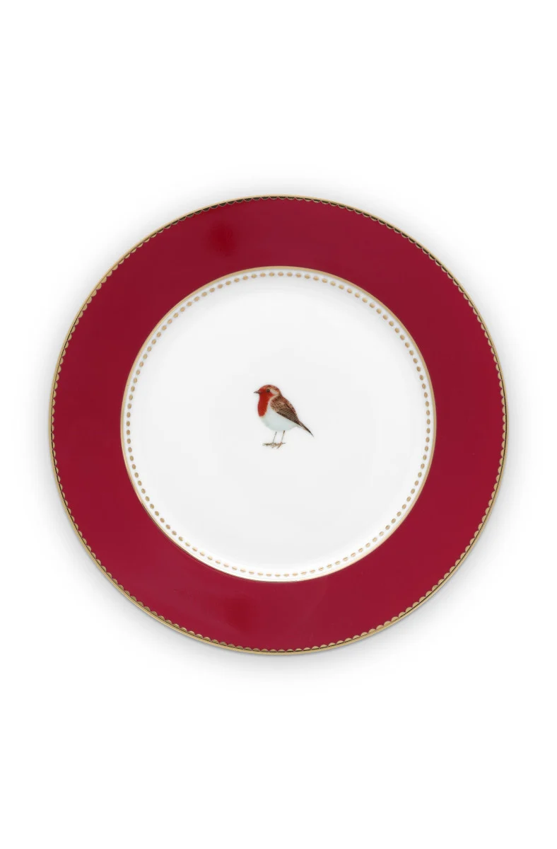 PIP STUDIO Love Birds Brotteller rot 17cm