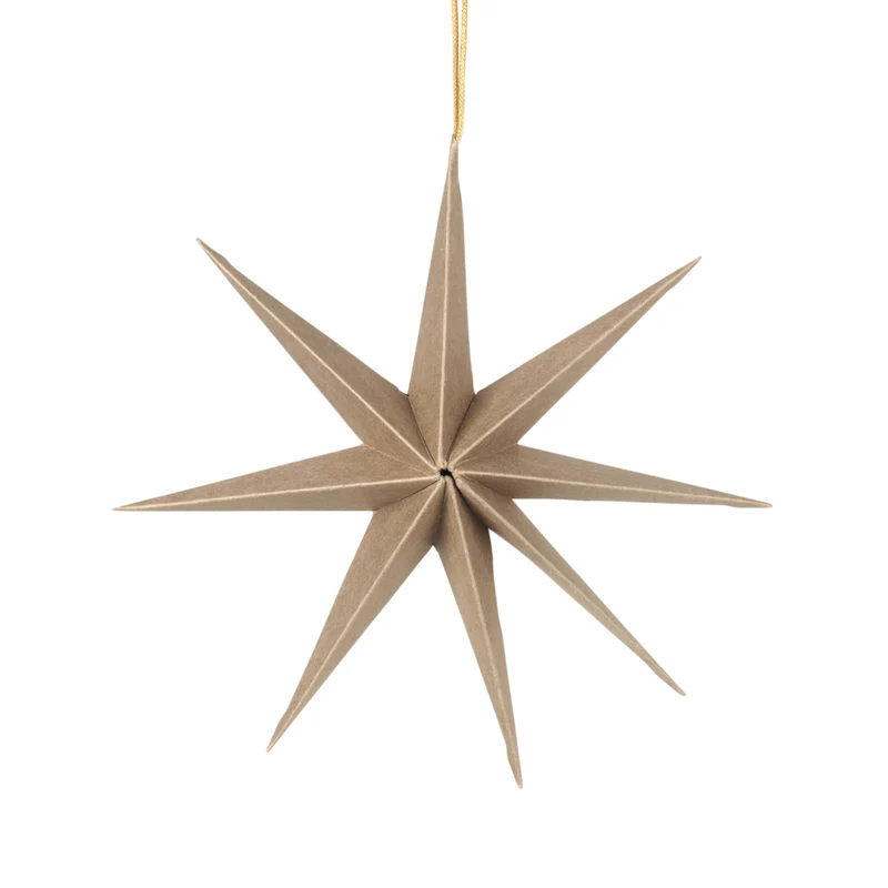Broste Copenhagen Star Christbaumschmuck L natural brown 50cm