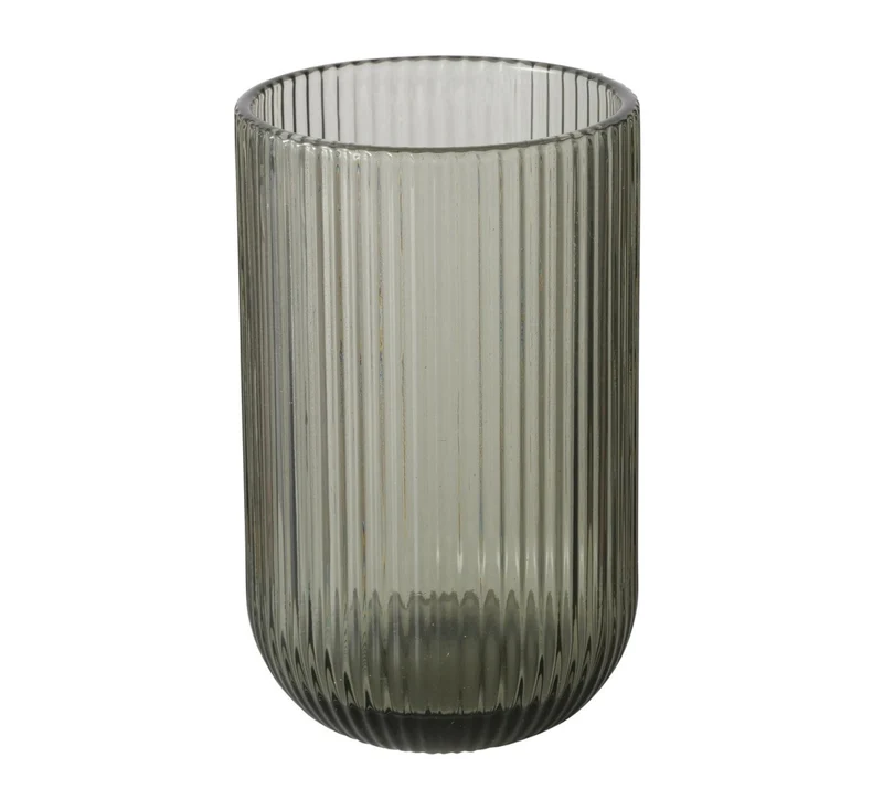 Boltze Rigano Trinkglas dunkelgrau 13cm (1 Stück)
