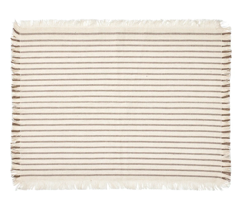 Broste Copenhagen Elouise Tischset off white/fungi grey 41,5x32cm Set2