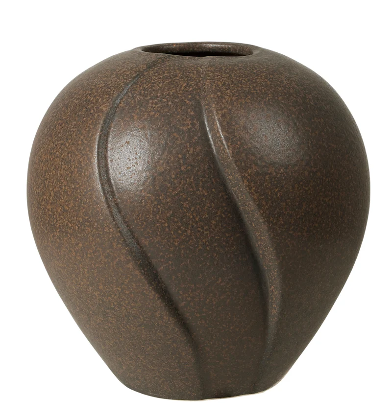 Broste Copenhagen Leda Vase antique brown 25x25cm