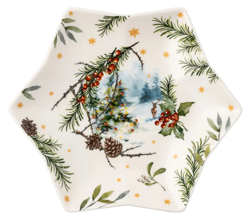 Hutschenreuther Sammelserie 2023 Am Weihnachtsbaum Sternschale 24cm