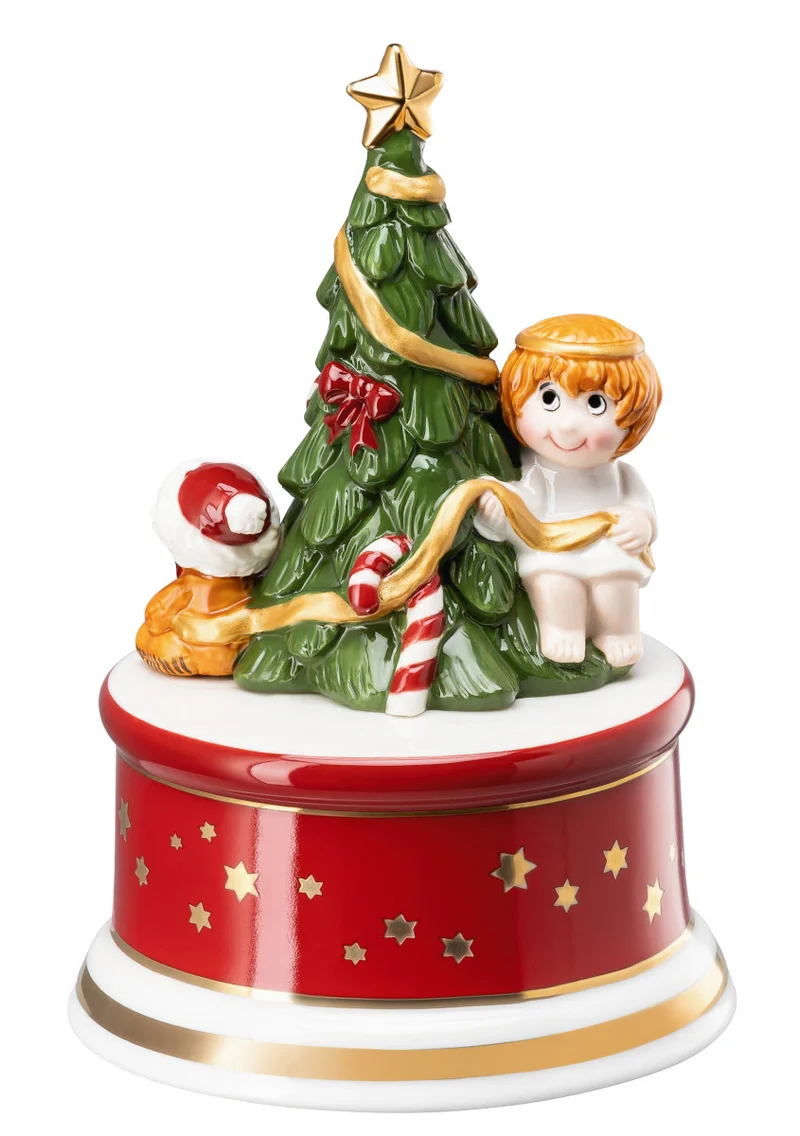 Hutschenreuther Sammelserie 2023 Am Weihnachtsbaum Spieluhr klein