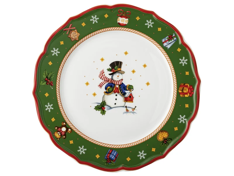 Hutschenreuther Happy Wintertime Green Teller flach 33cm