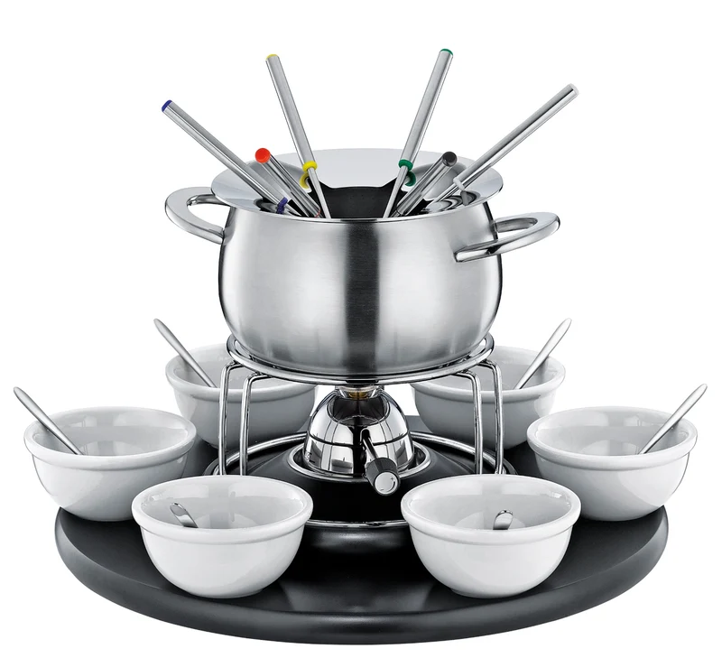 Spring CAROUSEL Fondue-Garnitur schwarz 22teilig