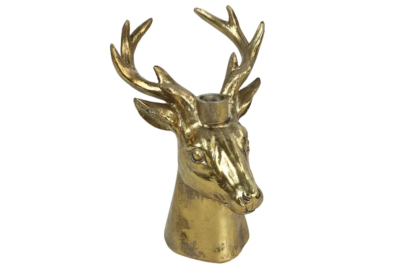 Decostar Kerzenhalter Hirsch Gers L gold 23cm