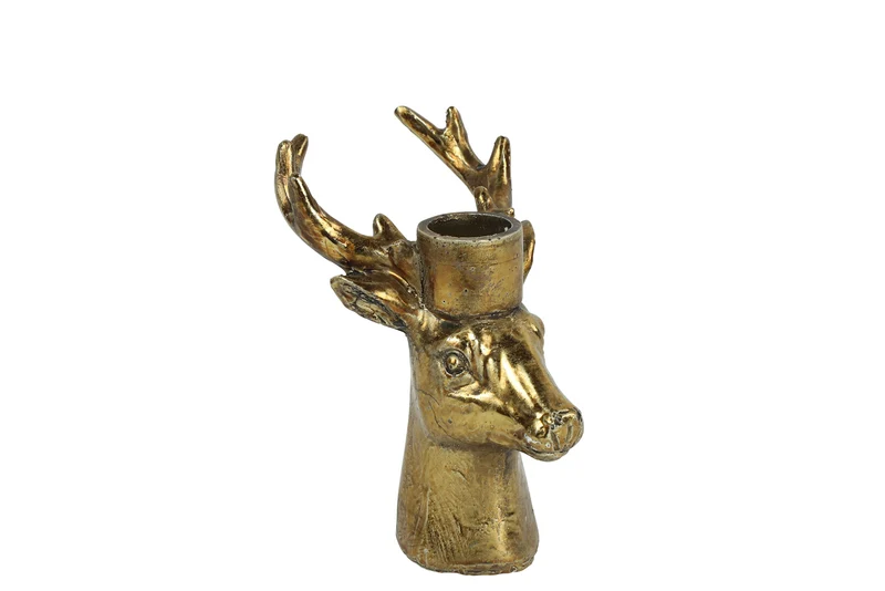 Decostar Kerzenhalter Hirsch Gers S gold 12,5cm