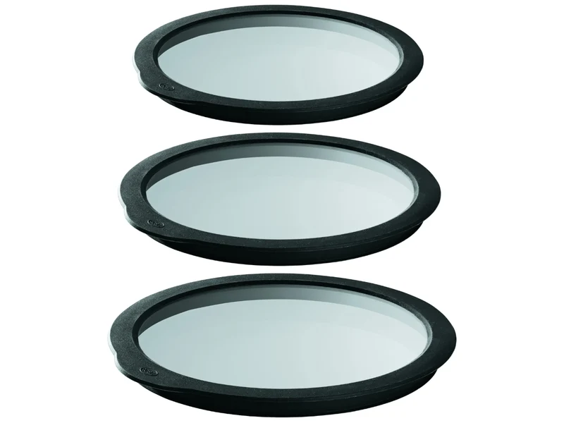 Rösle Frischhaltedeckel aus Glas 3er Set (Ø 16/20/24 cm)