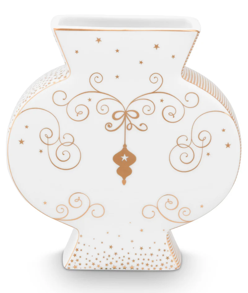 PIP STUDIO Royal Winter White Vase flach 16,5cm
