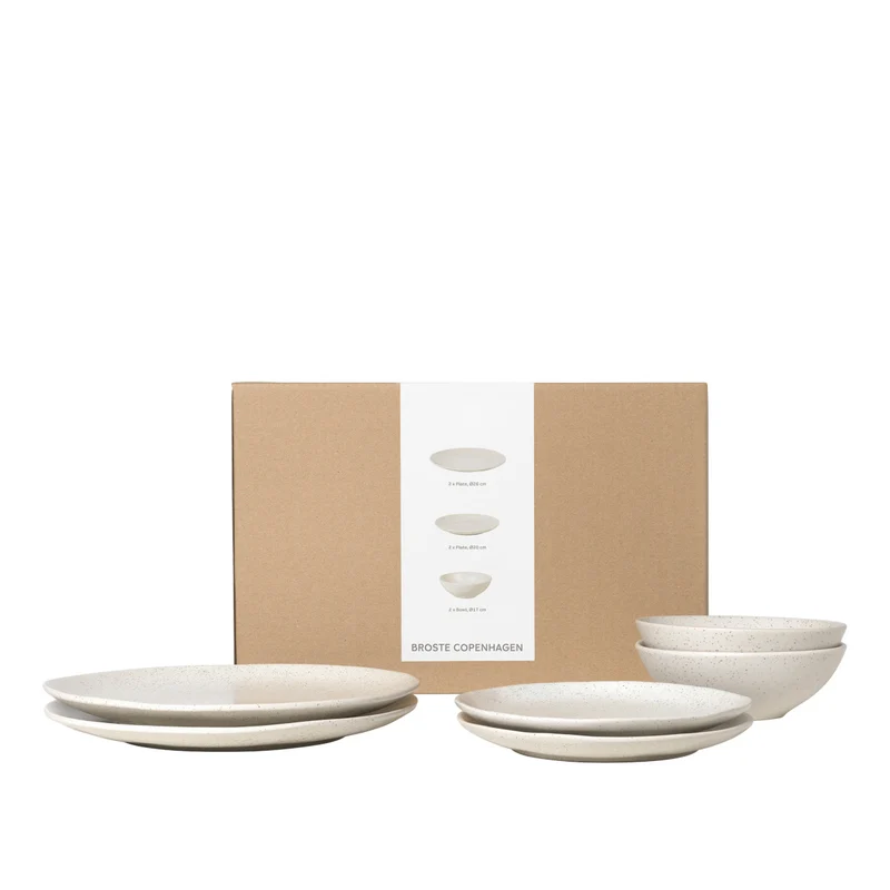 Broste Copenhagen Nordic Vanilla Geschirrset mittag für Zwei