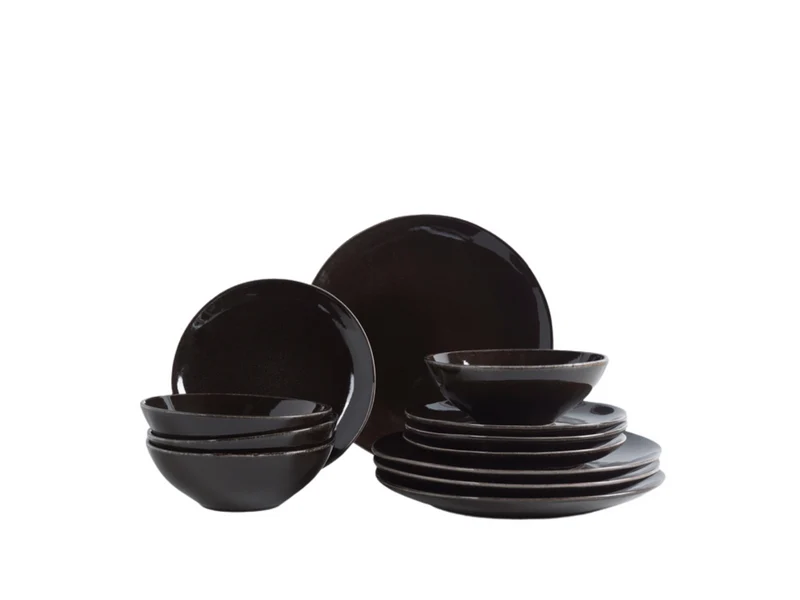 Broste Copenhagen Nordic Coal Geschirrset mittag für Vier