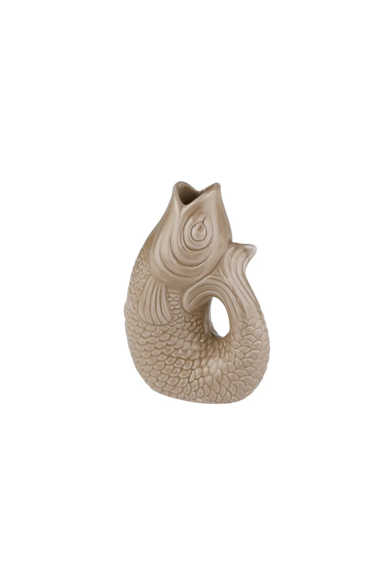 Giftcompany Monsieur Carafon Vase / Karaffe Fisch XS sandstone 0,2l