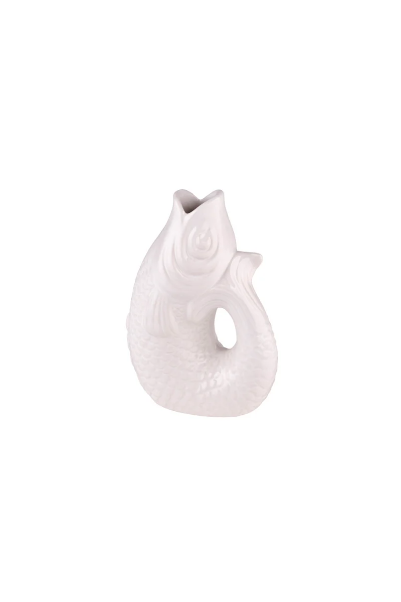 Giftcompany Monsieur Carafon Vase / Karaffe Fisch XS weiss 0,2l