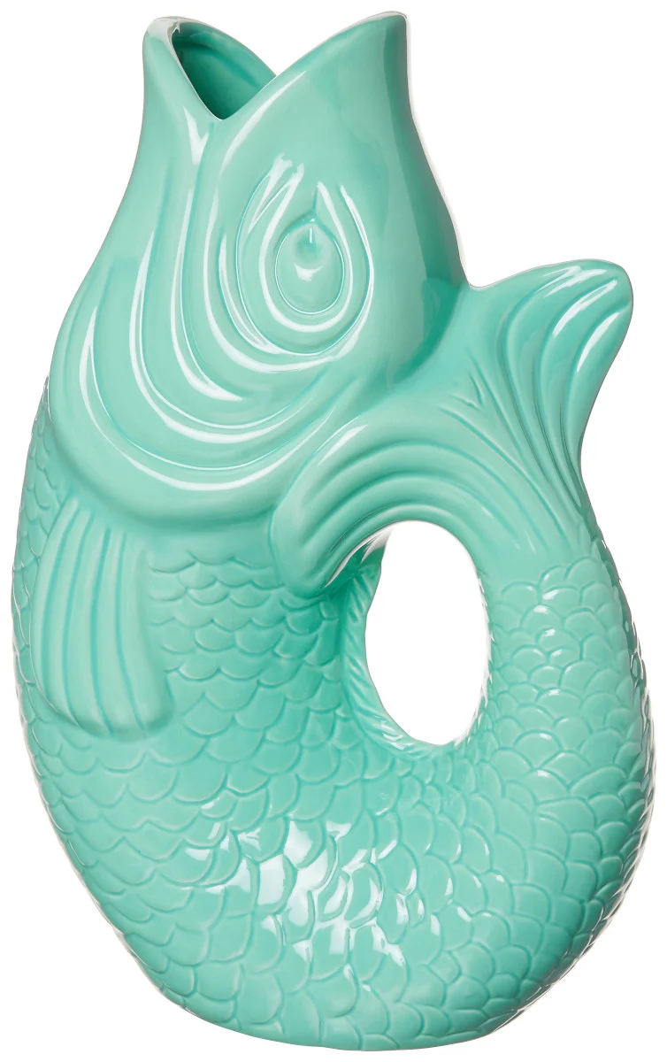 Giftcompany Monsieur Carafon Vase / Karaffe Fisch L mint cream 2,7l