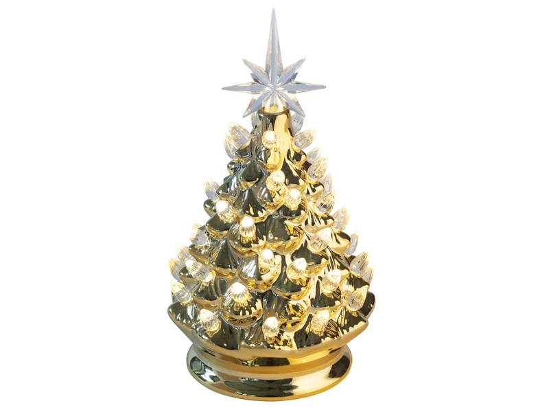 Giftcompany Luce Weihnachtsbaum mit LED gold 24cm
