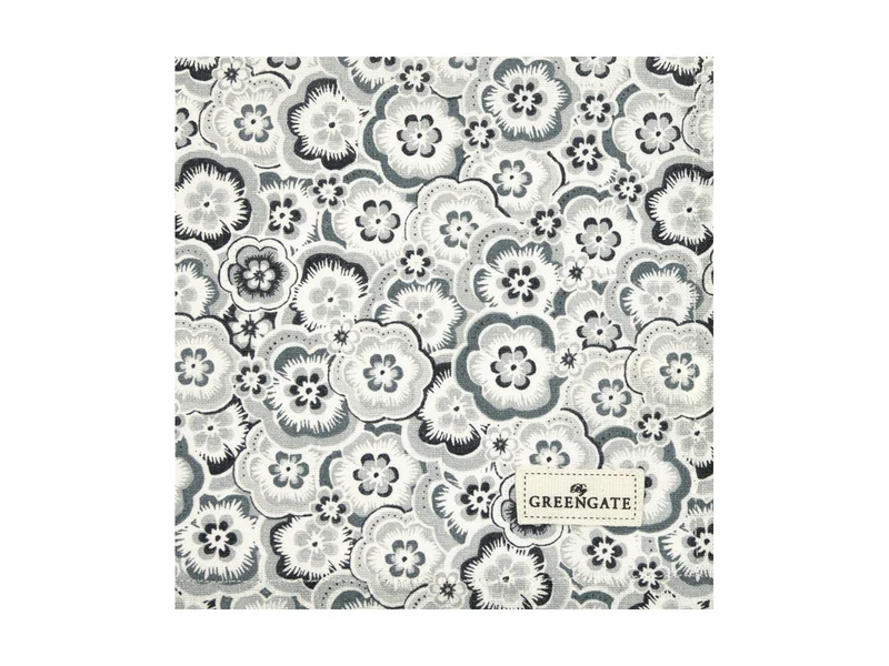 Greengate Selma Stoffserviette grau 40x40cm