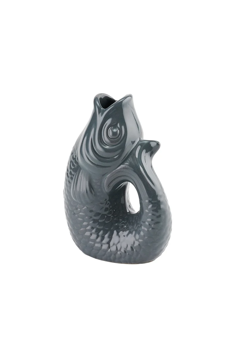 Giftcompany Monsieur Carafon Vase / Karaffe Fisch XS grau 0,2l