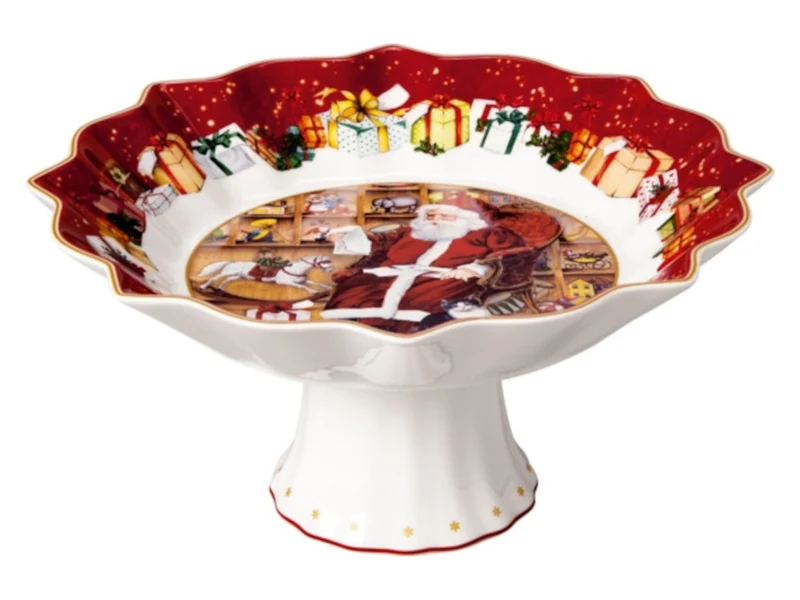 Villeroy & Boch Toy's Fantasy Schale auf Fuss Santa liest Wunschz.