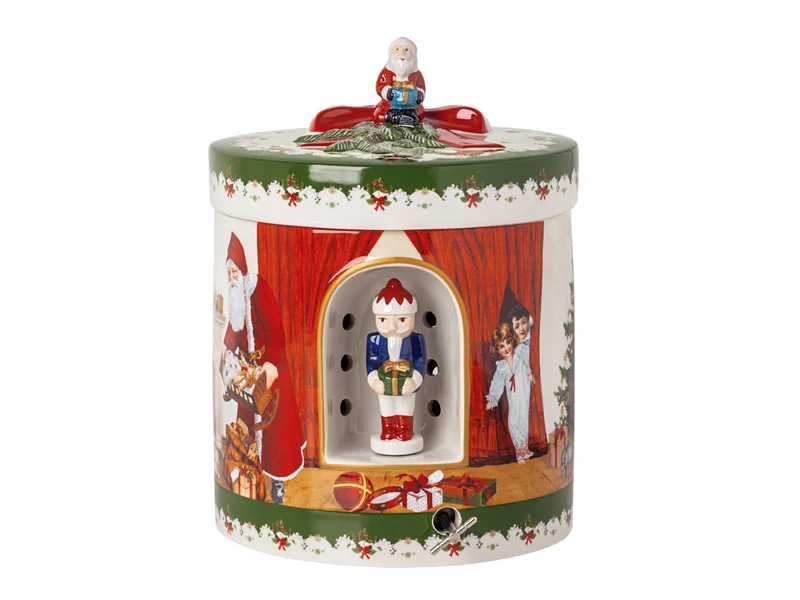Villeroy & Boch Christmas Toys Spieluhr Paket rund Santa b.Gesch.