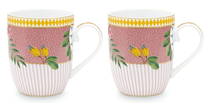PIP STUDIO La Majorelle Becher small pink 0,145 l Set2