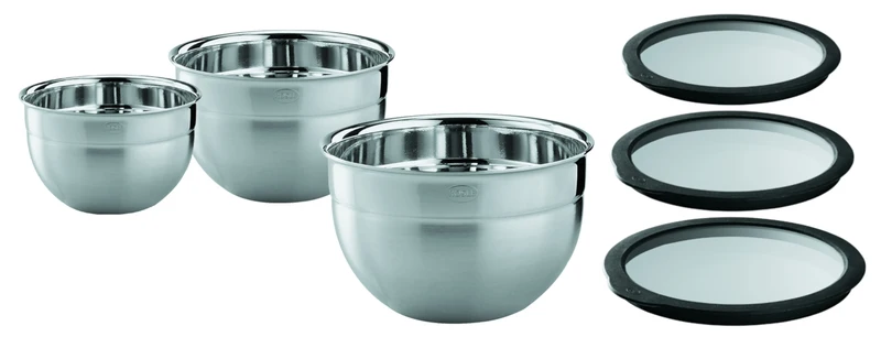 Rösle Schüssel-Set mit Frischhaltedeckel aus Glas