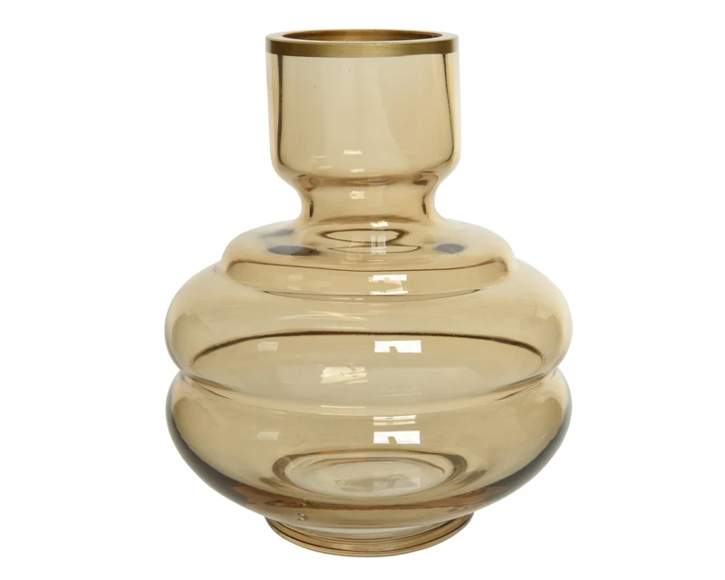 Decoris Vase Glas pfirsich 15,5 x 18 cm