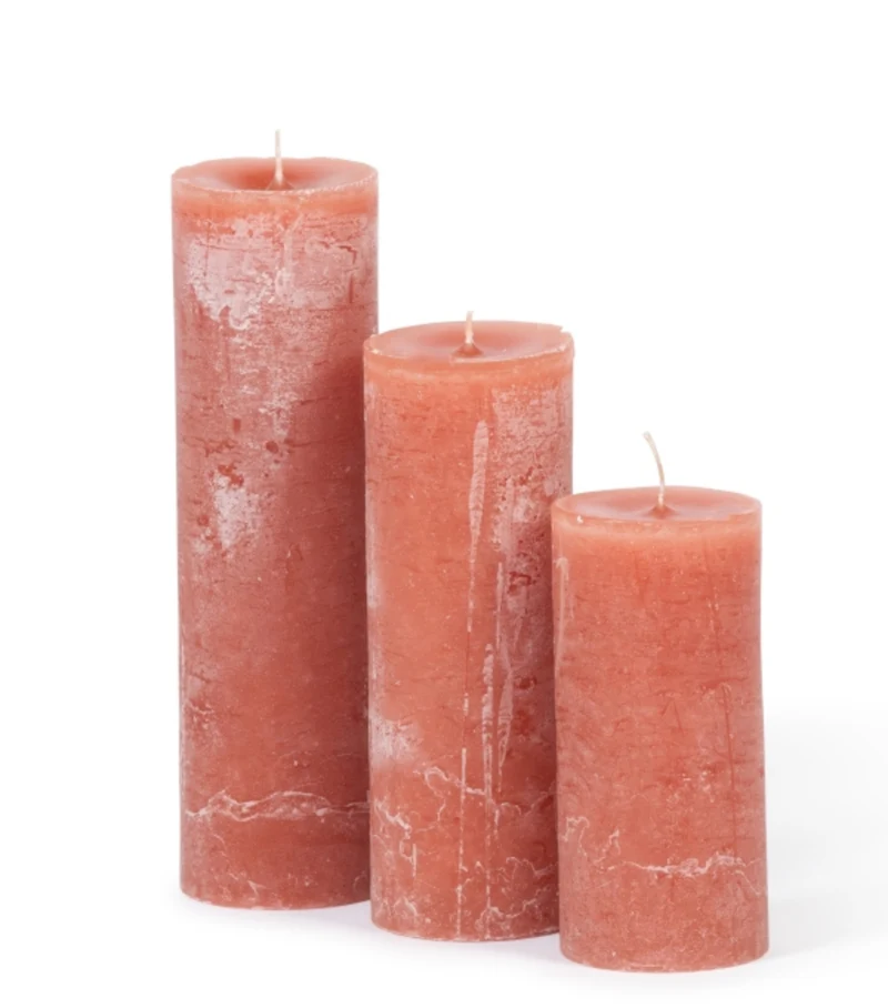 Dekocandle Zylinder-Kerze terracotta Ø 7 x 25 cm (1 Stück)