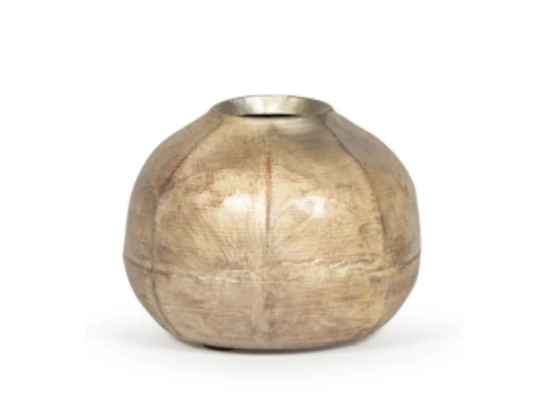 Dekocandle Vase silber-gold Ø10,5 x 8 cm (1 Stück)