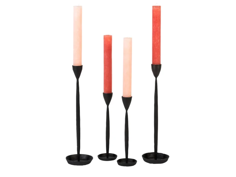 Dekocandle Kerzenhalter metal schwarz klein Ø 14 x 35 cm