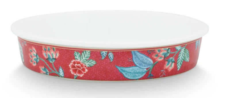PIP STUDIO Flower Festival Backform rund dark pink 25,5 cm
