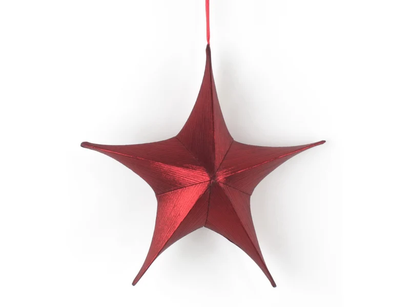 Werner Voß GmbH Dekostern Starlet rot-metallic 135 cm