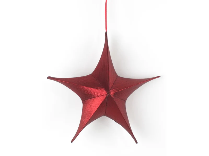 Werner Voß GmbH Dekostern Starlet rot-metallic 80 cm