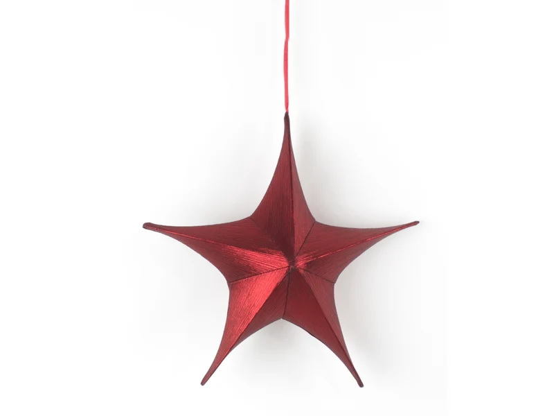 Werner Voß GmbH Dekostern Starlet rot-metallic 65 cm
