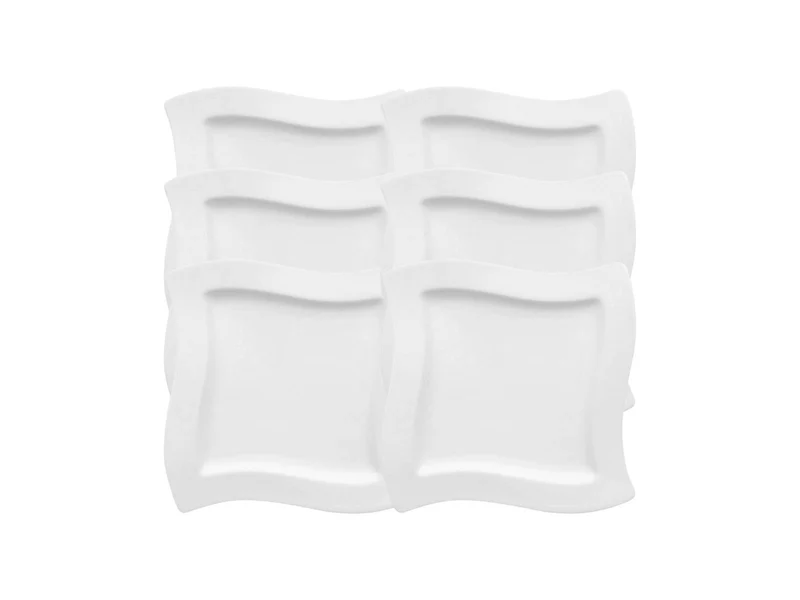Villeroy & Boch New Wave Frühstücksteller quadratisch 24 cm Set6