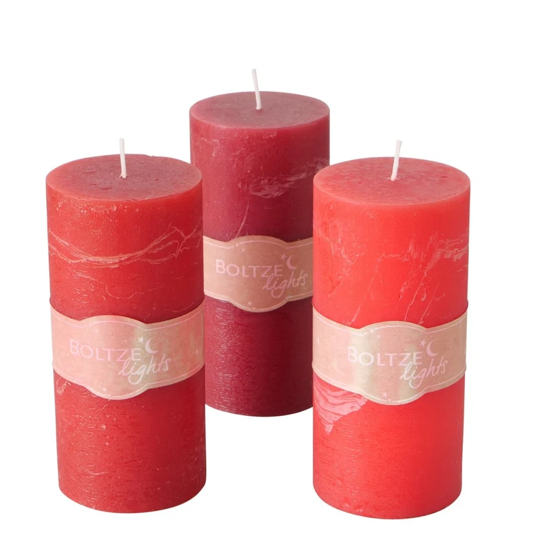 Boltze Basic Stumpenkerze rot 15cm sortiert (1 Stück)