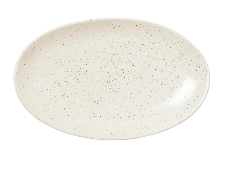 Broste Copenhagen NORDIC VANILLA Platte oval S 13,6 x 22 cm